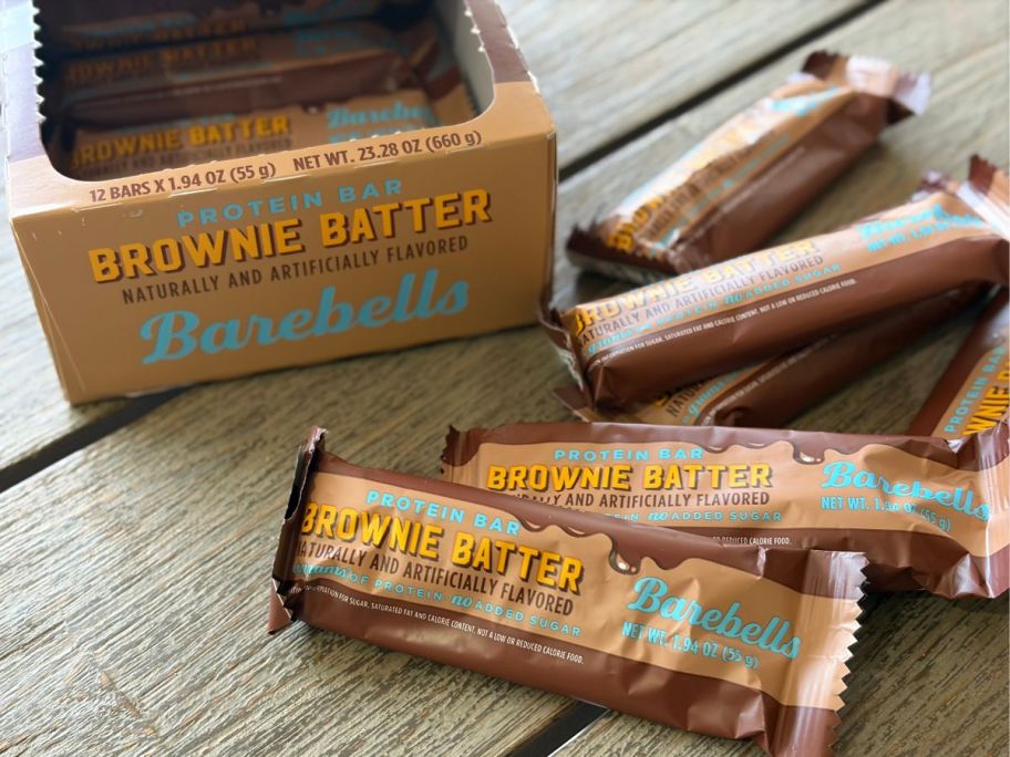 Barebells Protein Bar 12-Pack on table
