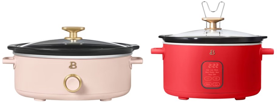 pink and red slow cookers