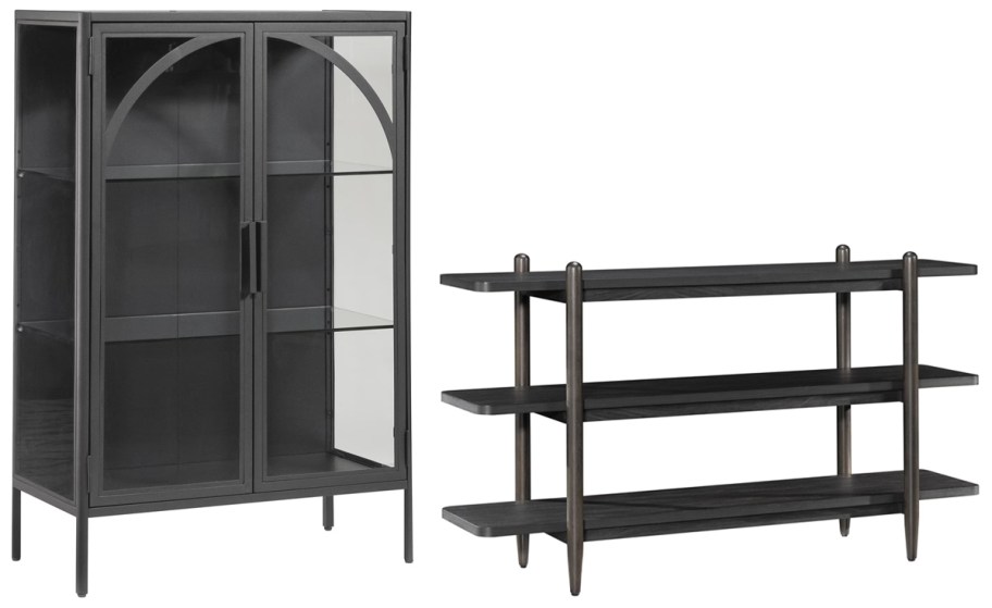 Better Homes & Gardens Nola Accent Cabinet and Springwood Horizontal Bookcase