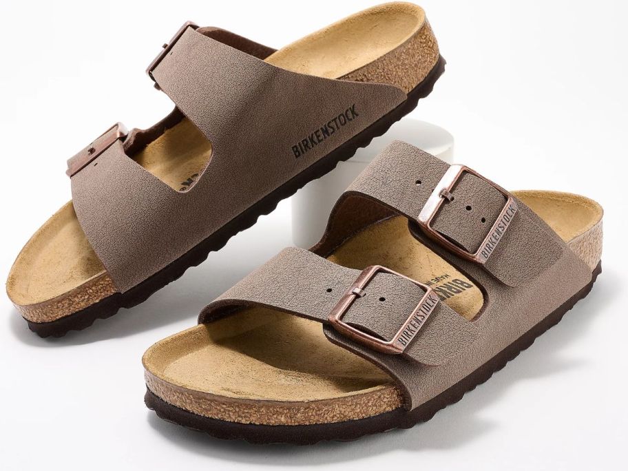 Stock image of Birkenstock Arizona Birkibuc Two-Strap Sandals