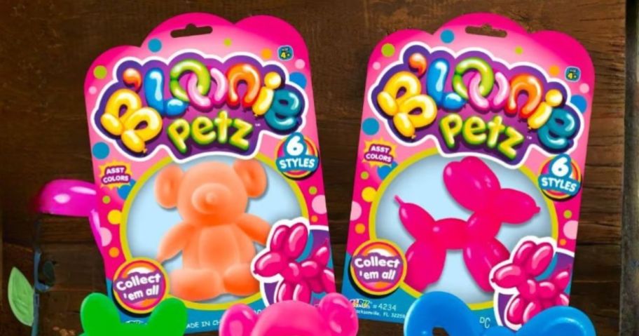 two B’loonie Petz toy characters on table