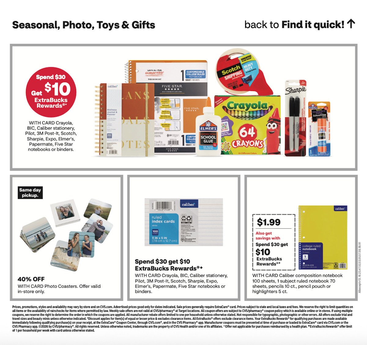 page from CVS ad