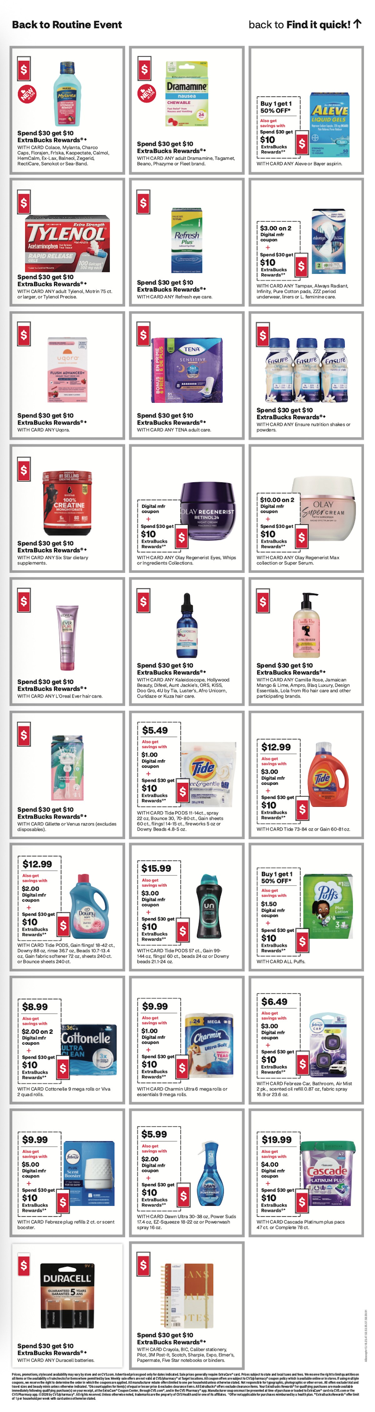 page from CVS ad