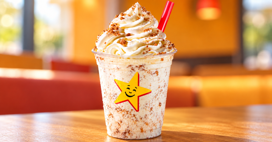 Carl's Jr. Churro Milkshake on a table