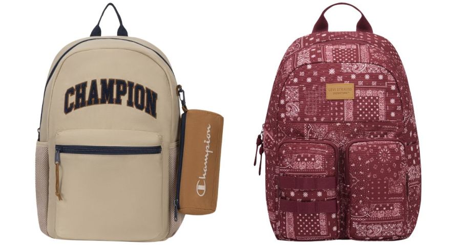 Champion Unisex 18 Campus Backpack and Levi Strauss Signature Unisex 17 Two Pocket Backpack