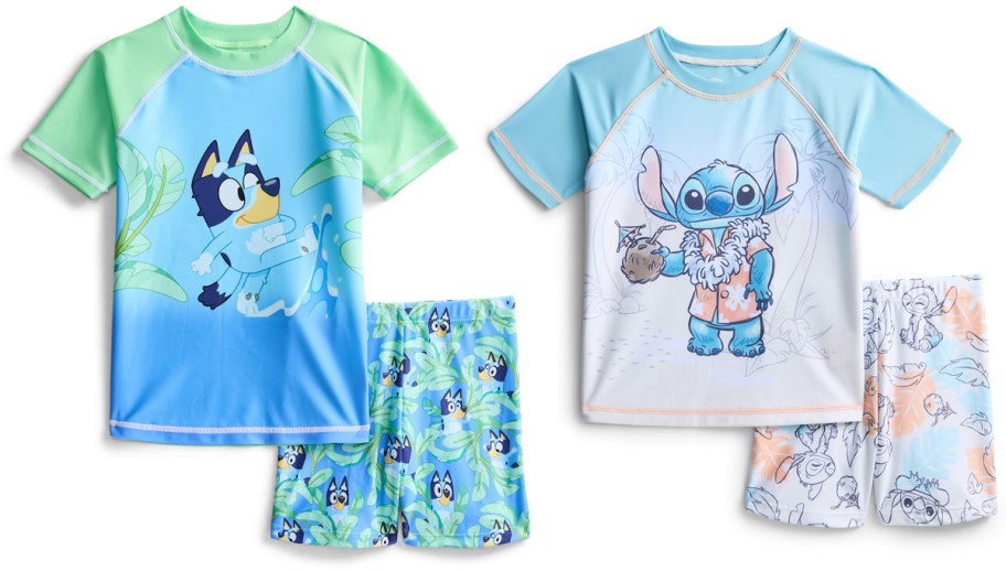 Character Toddler Boy Rash Guard and Euro Swim Shorts Set