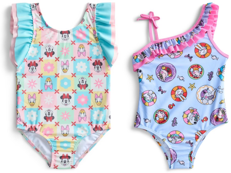 Character Toddler Girl One-Piece Swimsuit and Character Toddler Girl One-Piece Swimsuit