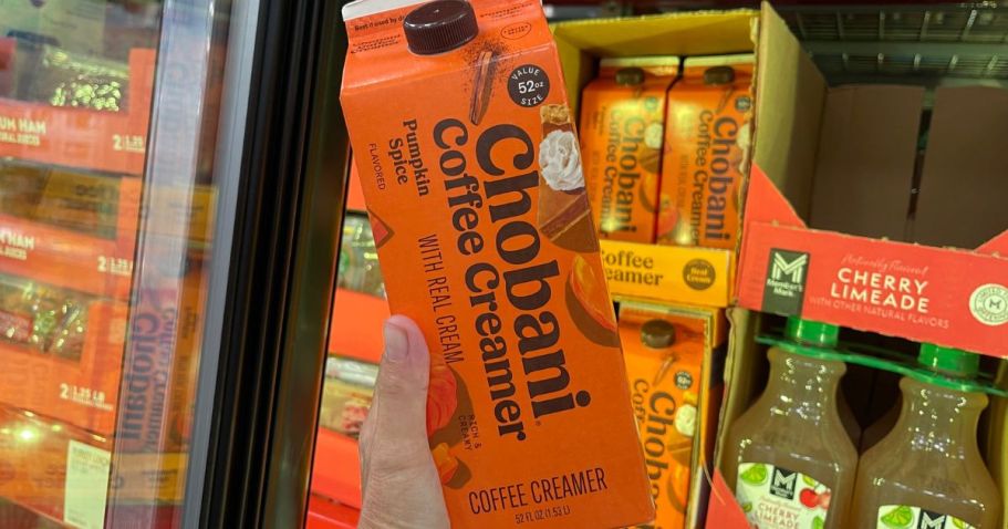 Spotted at Sam’s Club: HUGE Chobani Pumpkin Spice Creamer