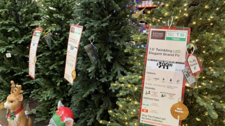 Christmas trees home depot