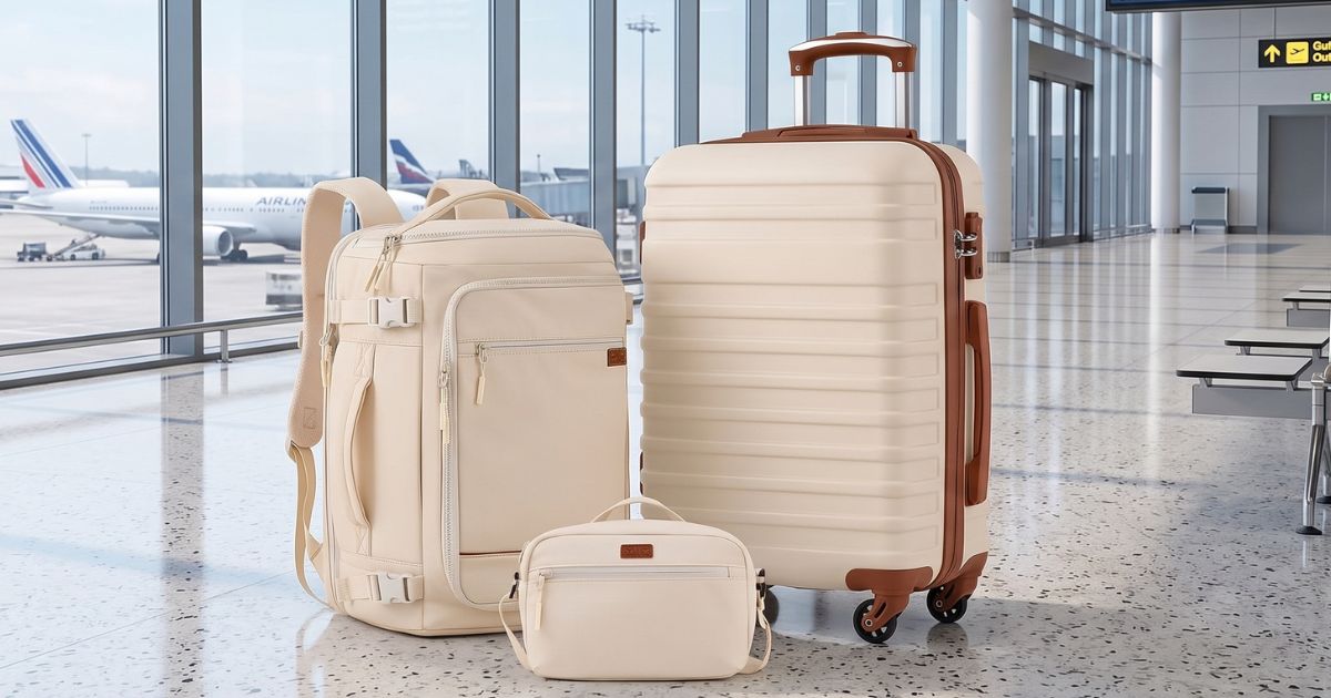 Suitcase 3-Piece Set w/ Shoe Bag