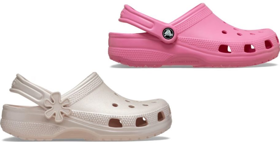 Stock images of two Crocs Clogs
