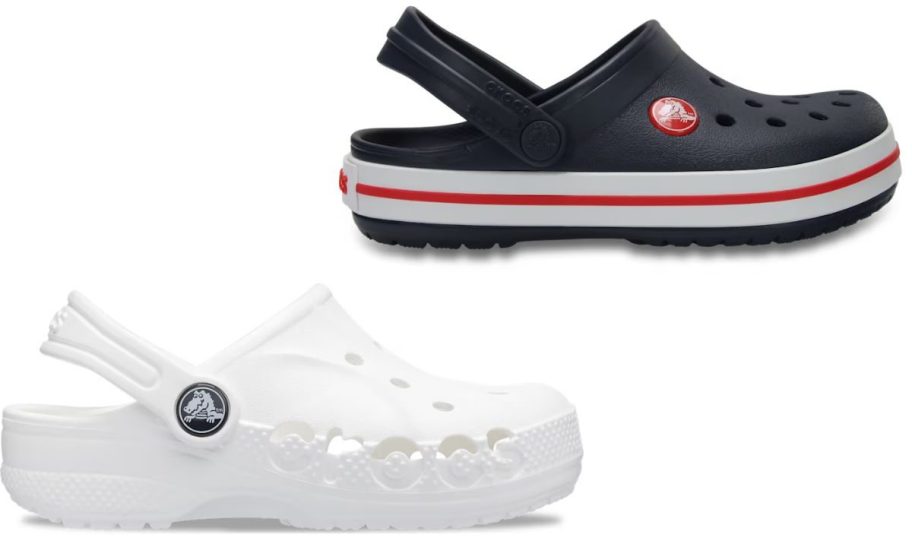 Stock images of two toddler crocs