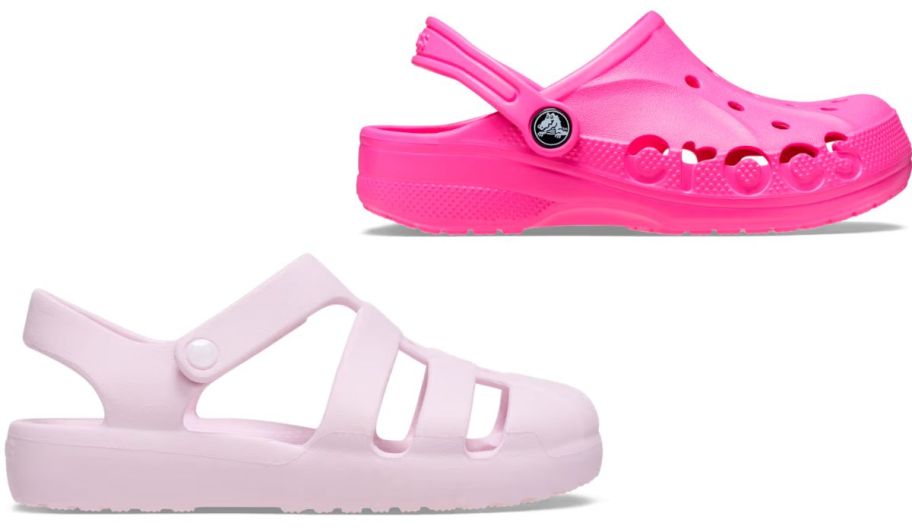 Crocs toddler sandals and clogs in pink