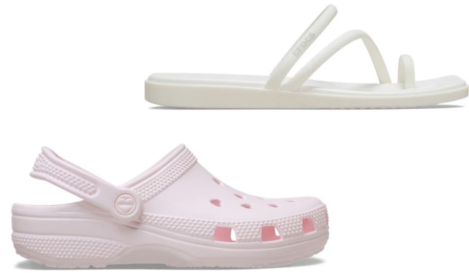 Crocs women clogs in pink and miami sandals