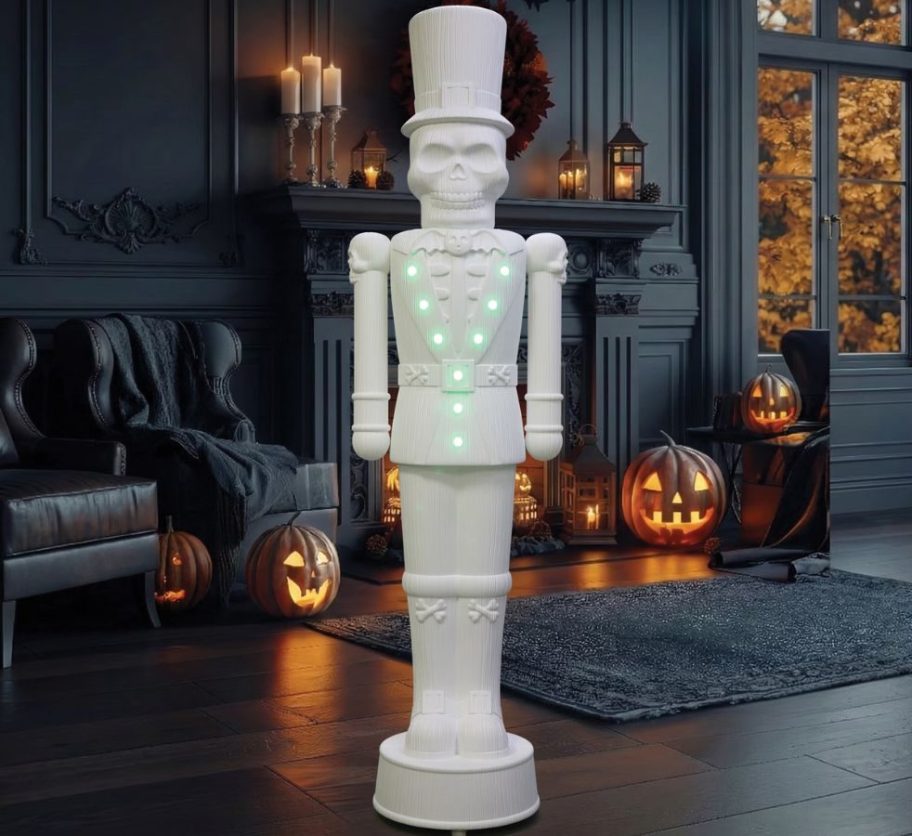 Giant paintable skeleton nutcracker