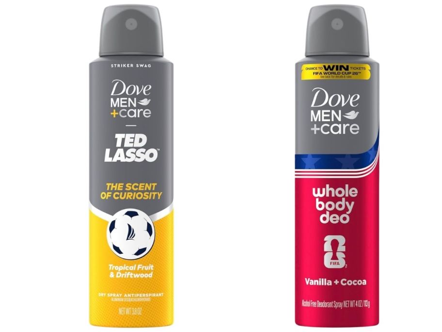two Dove Men + Care Deodorant Sprays