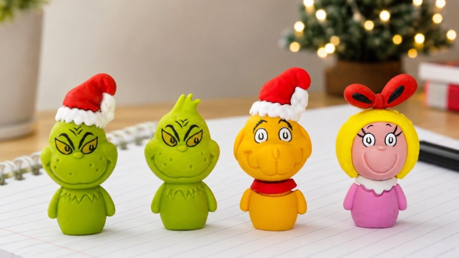 Dr. Seuss Grinch Erasers 24-Count Just $12.79 on Amazon | Only 53¢ Each!