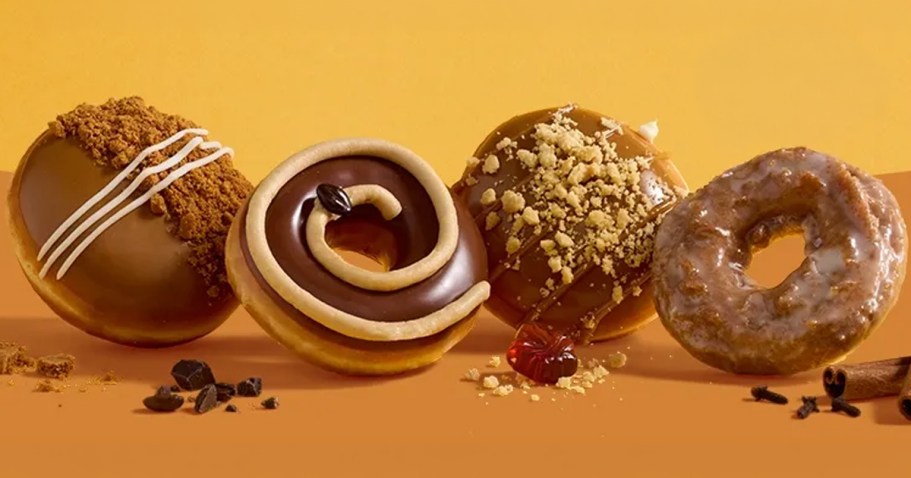 Krispy Kreme Brings Back Pumpkin Spice 8/11 + NEW Fall Doughnuts & Latte