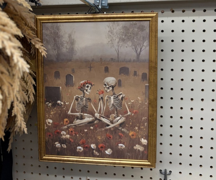 Way To Celebrate 11" x 14" Skeleton Couple Framed Wall Art