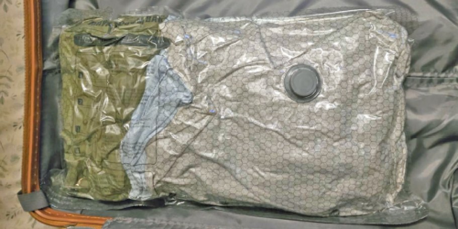 Vacuum Storage Bags 9-Pack w/ Pump Just $12.99 on Amazon (Great for Travel)