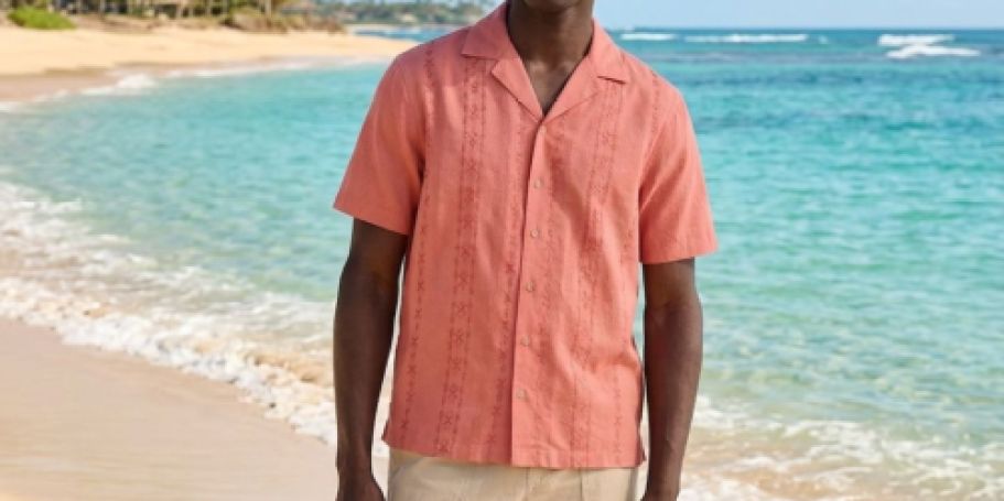 Men’s Embroidered Camp Shirts from $6.53 on Walmart.com (Reg. $18)