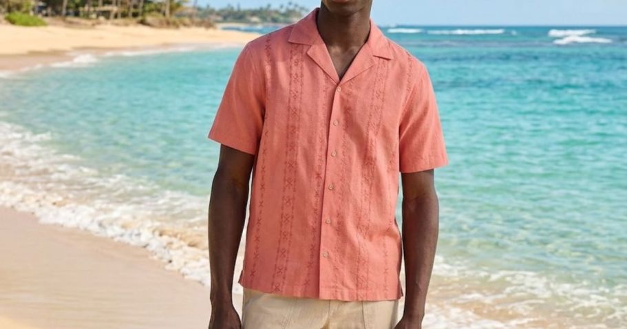 Men’s Embroidered Camp Shirts from $6.53 on Walmart.com (Reg. $18)