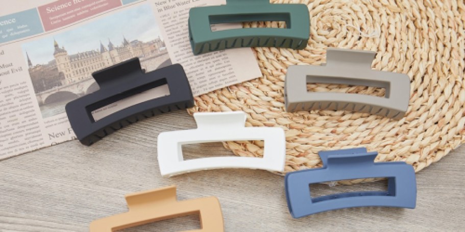 Large Hair Claw Clips 6-Pack Only $2.47 on Amazon