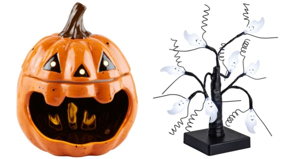 Halloween pumpkin and ghost LED lamp