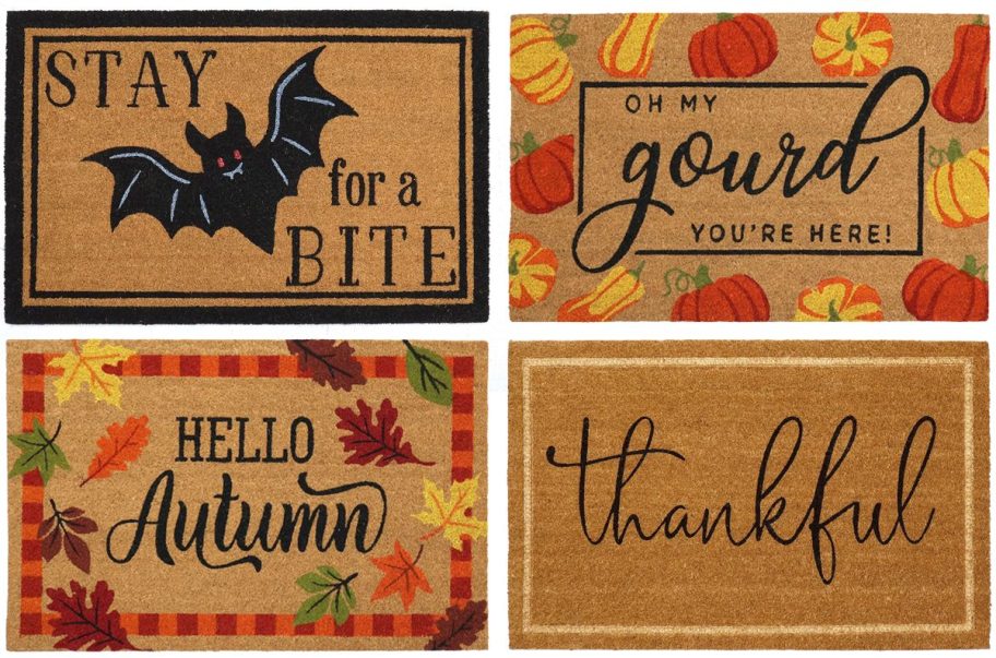 Harvest and Halloween Coir Doormats from Sam's