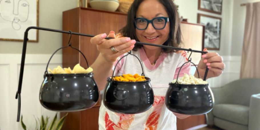 Serve Up Spooky Snacks in 3 Hanging Cauldrons – Just $20 at Target!
