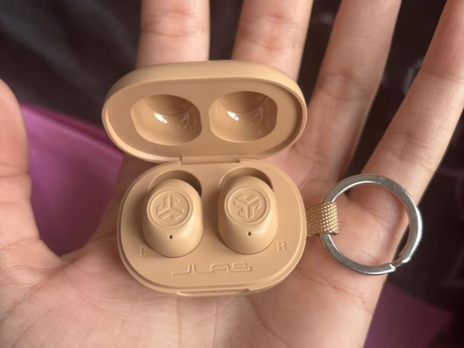 JLab JBuds Mini Tones True Wireless Earbuds in hand