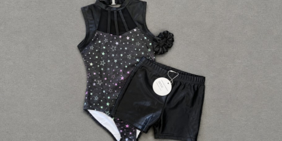 Girls Leotard Sets w/ Scrunchie & Shorts Just $7.49 on Amazon (Reg. $20!)