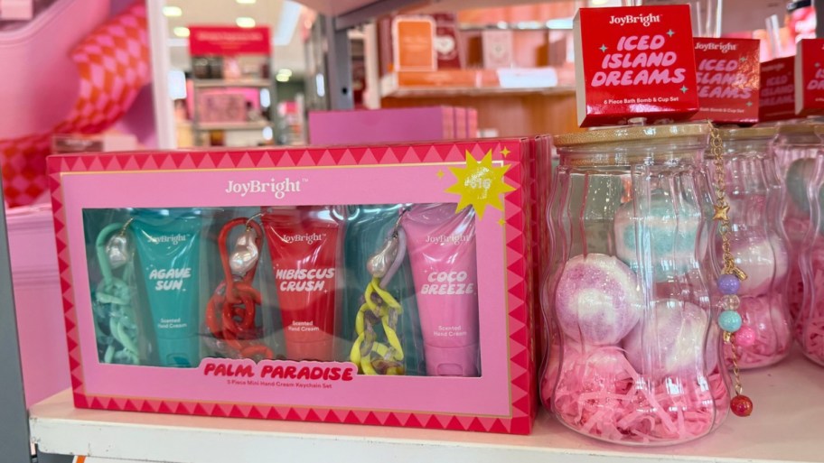 hand cream set and bath bomb set
