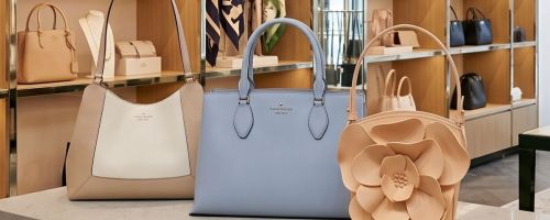 Kate Spade bags on display in store