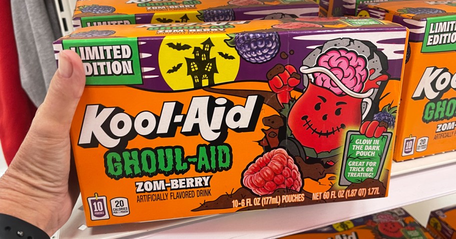Kool-Aid Ghoul-Aid 10-Pack Just $2 Shipped on Amazon (Glow-in-the-Dark Pouches!)