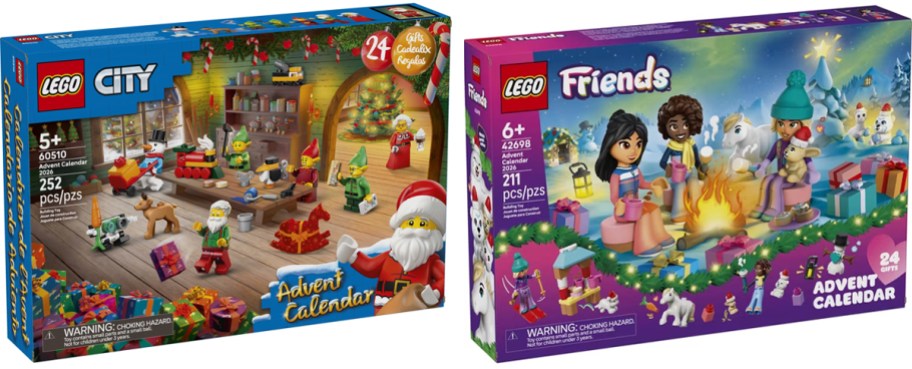 lego city & friends advent calendar boxes