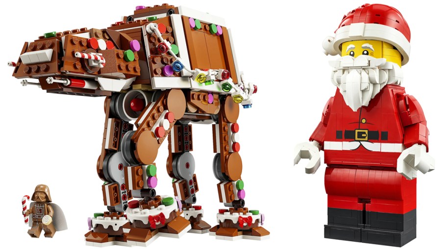 LEGO Star Wars Gingerbread AT-AT Walker & Scaled Santa Minifigure sets