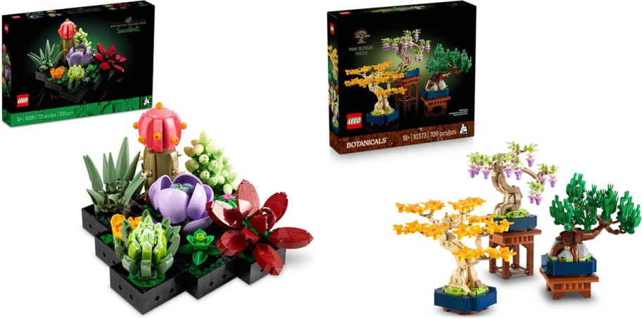 lego succulents and bonsai tree sets