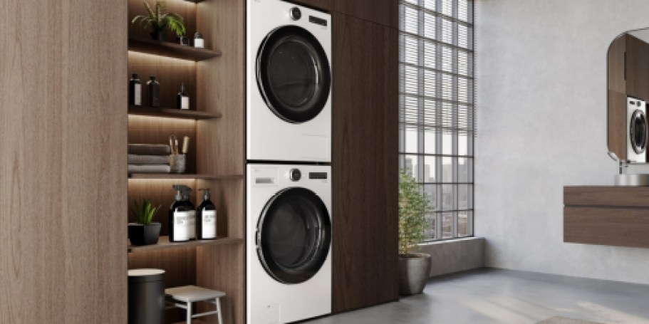 $1,000 Off LG Stackable Smart Washer & Dryer on BestBuy.com