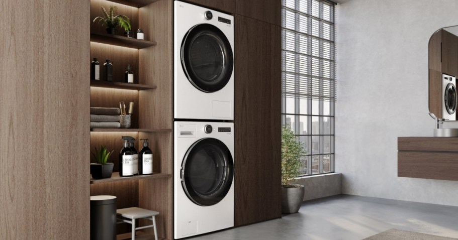 $1,000 Off LG Stackable Smart Washer & Dryer on BestBuy.com