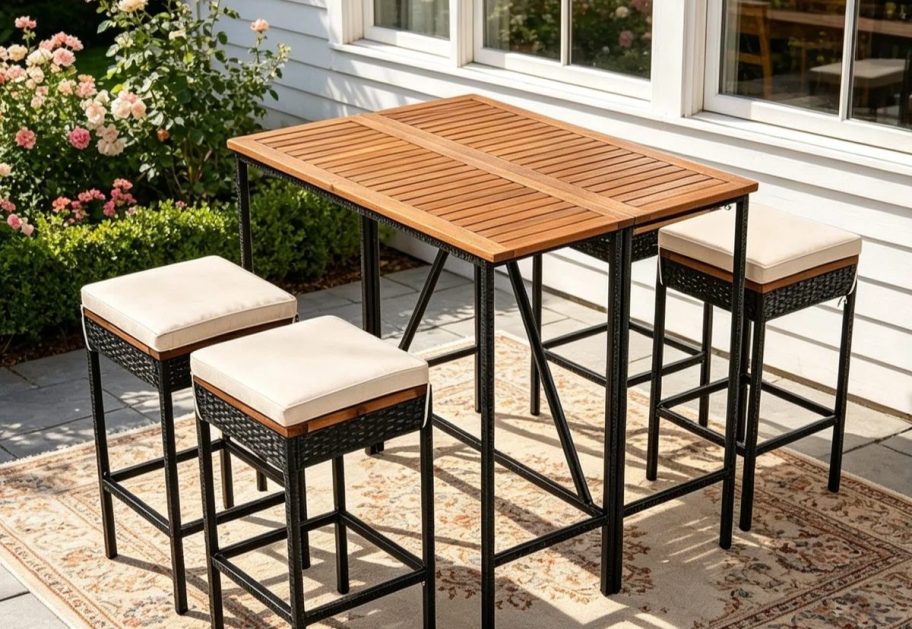 4 seat outdoor bar table