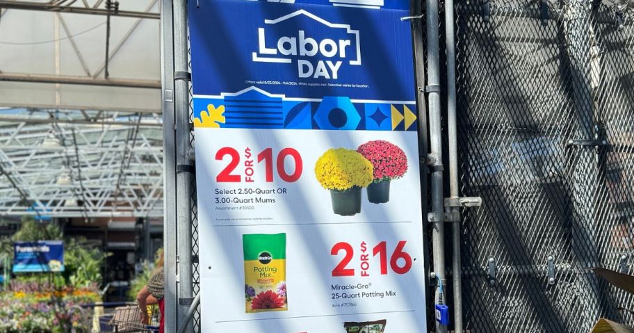 Lowe's Labor Dale Sale Signs