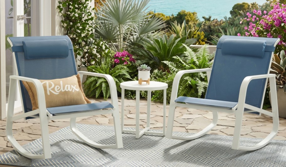Up to 55% Off Mainstays Patio Sets | 3-Piece Rocker Set Just $97 Shipped