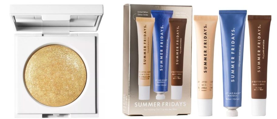 Mario beauty crystal highlighter and summer fridays trio kit