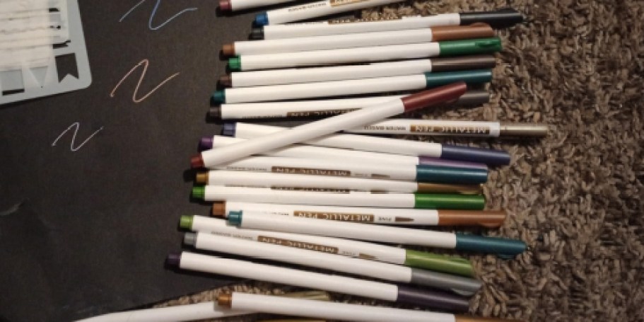 Metallic Marker 24-Pack w/ Stencils Only $5.99 Shipped on Amazon