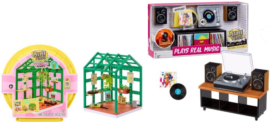 Stock images of MGA Miniverse Greenhouse and Record Player Set