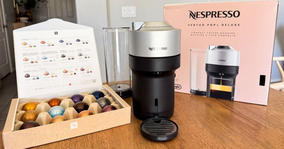Nespresso Vertuo Pop+ Bundle with 12 capsules and coffee maker
