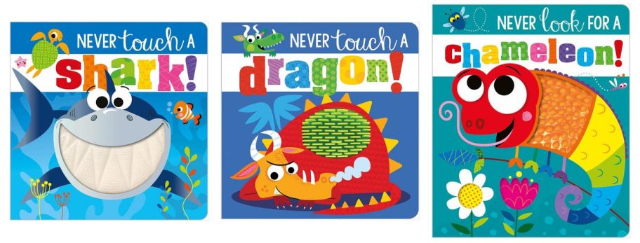 Never Touch Books Shark Dragon Chameleon