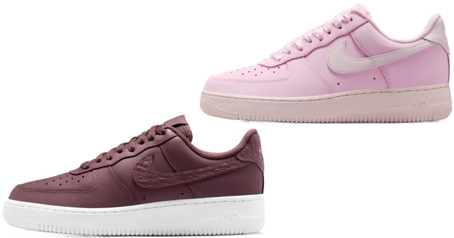 Stock images of two nike air force one women's shoes