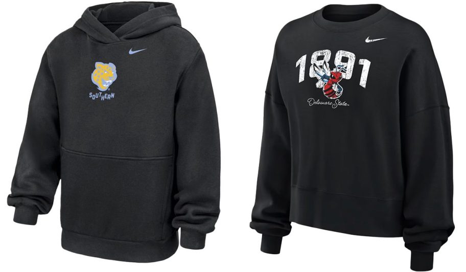 two black nike hoodies